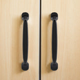 Sturdy Durable Black Door Handle for Cabinet Wardrobe Drawer Cupboard(2#)