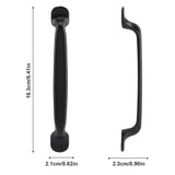 Sturdy Durable Black Door Handle for Cabinet Wardrobe Drawer Cupboard(2#)