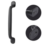 Sturdy Durable Black Door Handle for Cabinet Wardrobe Drawer Cupboard(2#)