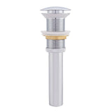 G1 1/4" Brass Bathroom Basin Sink Pop Up Drain Assembly NOn Overflow (Silver Chrome)