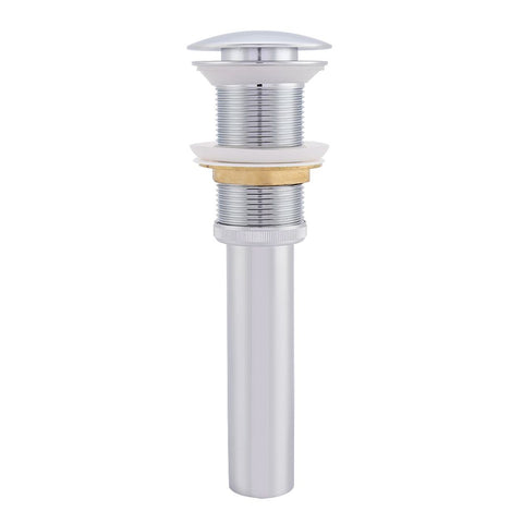 G1 1/4" Brass Bathroom Basin Sink Pop Up Drain Assembly NOn Overflow (Silver Chrome)