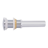 G1 1/4" Brass Bathroom Basin Sink Pop Up Drain Assembly NOn Overflow (Silver Chrome)