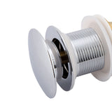 G1 1/4" Brass Bathroom Basin Sink Pop Up Drain Assembly NOn Overflow (Silver Chrome)
