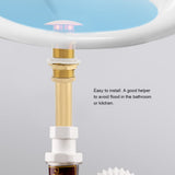 G1 1/4" Brass Bathroom Basin Sink Pop Up Drain Assembly NOn Overflow (Titanium Chrome Plating)