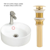 G1 1/4" Brass Bathroom Basin Sink Pop Up Drain Assembly NOn Overflow (Titanium Chrome Plating)