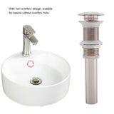 G1 1/4" Brass Bathroom Basin Sink Pop Up Drain Assembly NOn Overflow (Nickel Plated Wire)