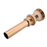 G1 1/4" Brass Bathroom Basin Sink Pop Up Drain Assembly NOn Overflow (Rose Gold)