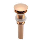 G1 1/4" Brass Bathroom Basin Sink Pop Up Drain Assembly NOn Overflow (Rose Gold)