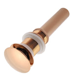 G1 1/4" Brass Bathroom Basin Sink Pop Up Drain Assembly NOn Overflow (Rose Gold)