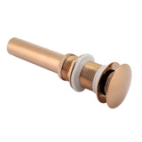 G1 1/4" Brass Bathroom Basin Sink Pop Up Drain Assembly NOn Overflow (Rose Gold)