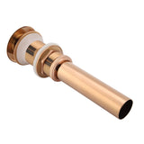 G1 1/4" Brass Bathroom Basin Sink Pop Up Drain Assembly NOn Overflow (Rose Gold)