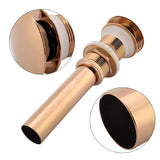 G1 1/4" Brass Bathroom Basin Sink Pop Up Drain Assembly NOn Overflow (Rose Gold)