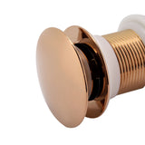 G1 1/4" Brass Bathroom Basin Sink Pop Up Drain Assembly NOn Overflow (Rose Gold)