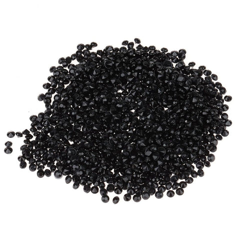 5000pcs 3mm Transparent Wedding Confetti Party Plastic Diamond Sparkly Gems Decor(Black) In Australia - Darrahopens
