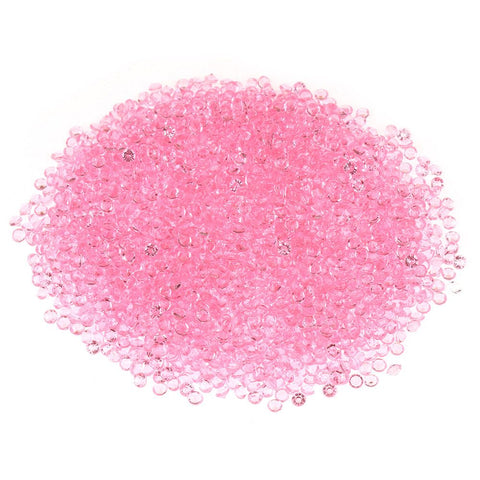 5000pcs 3mm Transparent Wedding Confetti Party Plastic Diamond Sparkly Gems Decor(Pink)
