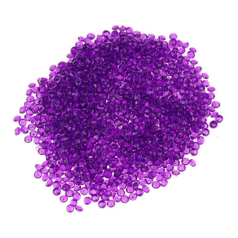 5000pcs 3mm Transparent Wedding Confetti Party Plastic Diamond Sparkly Gems Decor(Purple) In Australia - Darrahopens