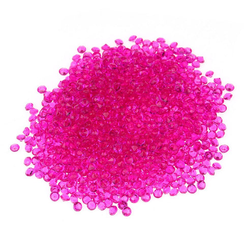 5000pcs 3mm Transparent Wedding Confetti Party Plastic Diamond Sparkly Gems Decor(Rose Red)