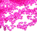 5000pcs 3mm Transparent Wedding Confetti Party Plastic Diamond Sparkly Gems Decor(Rose Red)