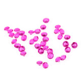 5000pcs 3mm Transparent Wedding Confetti Party Plastic Diamond Sparkly Gems Decor(Rose Red)