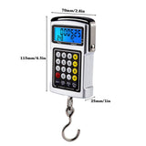 Electronic Fish Hook Scale 50Kg Luggage Weighing 7 in 1 Digital Hanging Scales