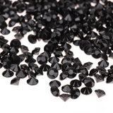1000pcs 6mm Transparent Wedding Confetti Party Plastic Diamond Sparkly Gems Decor (Black)