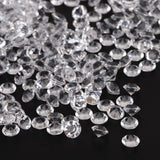 1000pcs 6mm Transparent Wedding Confetti Party Plastic Diamond Sparkly Gems Decor (White) In Australia - Darrahopens