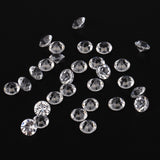 1000pcs 6mm Transparent Wedding Confetti Party Plastic Diamond Sparkly Gems Decor (White)