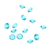1000pcs 6mm Transparent Wedding Confetti Party Plastic Diamond Sparkly Gems Decor (Blue)