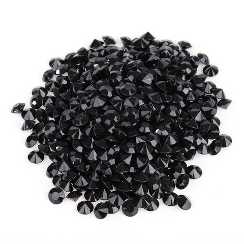 500pcs 8mm Pointed Acrylic Diamond Confetti for Wedding Party DIY Handmake (Black) In Australia - Darrahopens