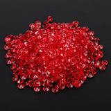 500pcs 8mm Pointed Acrylic Diamond Confetti for Wedding Party DIY Handmake (Red)