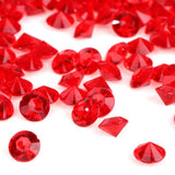 500pcs 8mm Pointed Acrylic Diamond Confetti for Wedding Party DIY Handmake (Red)