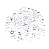 500pcs 10mm DIY Transparent Pointed Acrylic Diamond Gems for Wedding Party (White)