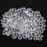 500pcs 10mm DIY Transparent Pointed Acrylic Diamond Gems for Wedding Party (White)