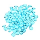 500pcs 10mm DIY Transparent Pointed Acrylic Diamond Gems for Wedding Party (Blue)