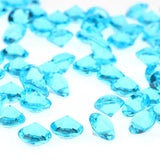 500pcs 10mm DIY Transparent Pointed Acrylic Diamond Gems for Wedding Party (Blue)