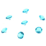 500pcs 10mm DIY Transparent Pointed Acrylic Diamond Gems for Wedding Party (Blue)