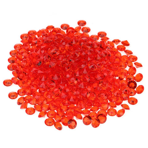 500pcs 10mm DIY Transparent Pointed Acrylic Diamond Gems for Wedding Party (Red) In Australia - Darrahopens
