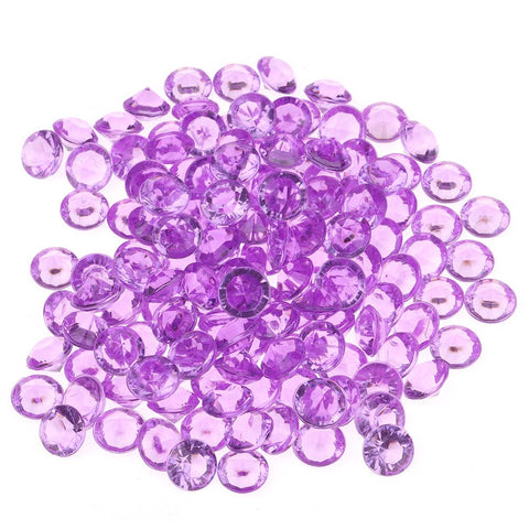 500pcs 10mm DIY Transparent Pointed Acrylic Diamond Gems for Wedding Party (Purple) In Australia - Darrahopens