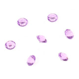 500pcs 10mm DIY Transparent Pointed Acrylic Diamond Gems for Wedding Party (Purple)
