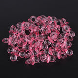 50pcs Acrylic Baby Pacifiers Baby Shower Decoration Table Scatter (Transparent Red) In Australia - Darrahopens