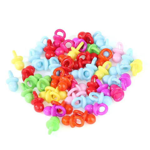 50pcs Acrylic Baby Pacifiers Baby Shower Decoration Table Scatter (Mixed Color) In Australia - Darrahopens