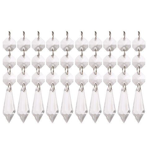 DIY Transparent Acrylic Ball Bead Hanging Pendant Decoration Ornament Accessory (B)
