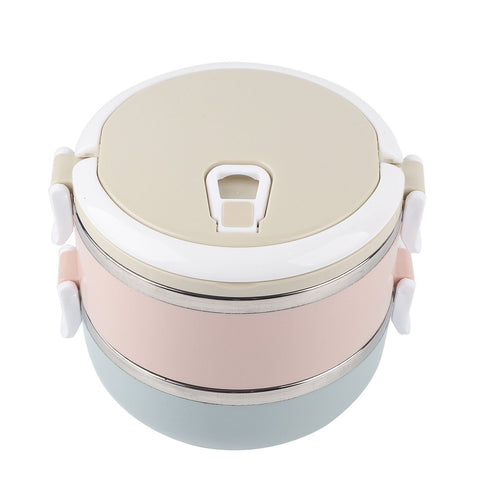 Portable Stainless Steel Lunch Box Container Bento Box Food Container (2 Layers 1400ml) In Australia - Darrahopens