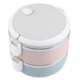 Portable Stainless Steel Lunch Box Container Bento Box Food Container (2 Layers 1400ml)