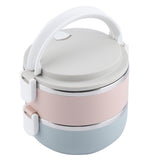 Portable Stainless Steel Lunch Box Container Bento Box Food Container (2 Layers 1400ml)