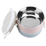 Portable Stainless Steel Lunch Box Container Bento Box Food Container (2 Layers 1400ml)