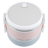 Portable Stainless Steel Lunch Box Container Bento Box Food Container (2 Layers 1400ml)