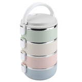 Portable Stainless Steel Lunch Box Container Bento Box Food Container (4 Layers 2800ml)