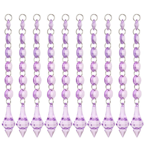 10Pcs lot 6+1 Acrylic Diamonds Wedding Decoration Crystal Gems Hangings Decor(A) In Australia - Darrahopens