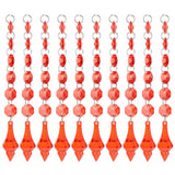 10Pcs lot 6+1 Acrylic Diamonds Wedding Decoration Crystal Gems Hangings Decor(B)